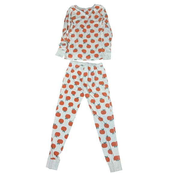 Hanna Andersson Pajama‎ Set Small – Organic Cotton Pumpkin Print Fall Halloween - Picture 3 of 5